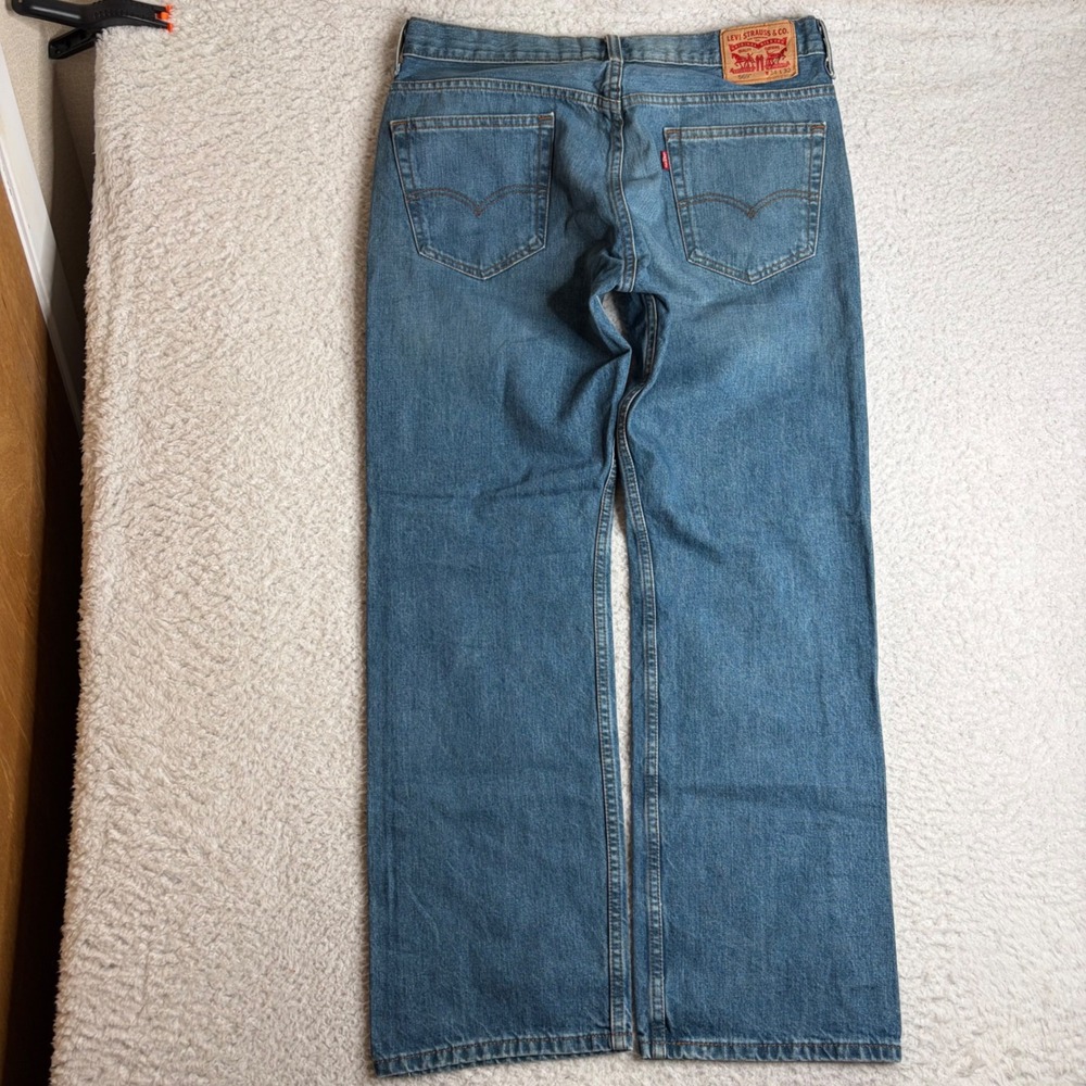 Levis 569 Loose Straight Leg Jeans Mens 34x32 (35x31) Medium Wash Denim Blue
